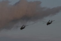 Пара ударных вертолётов Ми-28 Ночной охотник