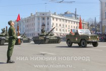 Парад в честь 70-годовщины Победы в Великой Отечественной войне на пл. Минина и Пожарского в Нижнем Новгороде