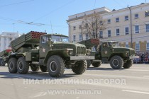 Парад в честь 70-годовщины Победы в Великой Отечественной войне на пл. Минина и Пожарского в Нижнем Новгороде