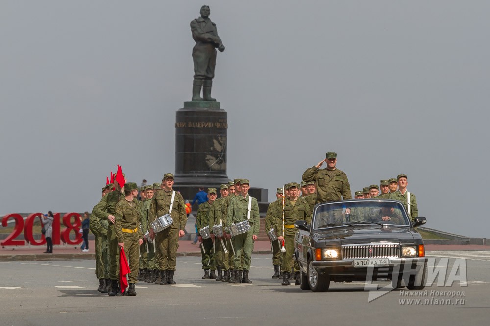 Участниками парада Победы в Нижнем Новгороде станут порядка 1,5 тысяч человек и 55 единиц техники