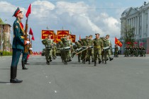 Сводная репетиция военного парада в ознаменование 71-ой годовщины Победы в Великой Отечественной войне состоялась в Нижнем Новгороде