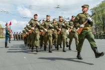 Сводная репетиция военного парада в ознаменование 71-ой годовщины Победы в Великой Отечественной войне состоялась в Нижнем Новгороде