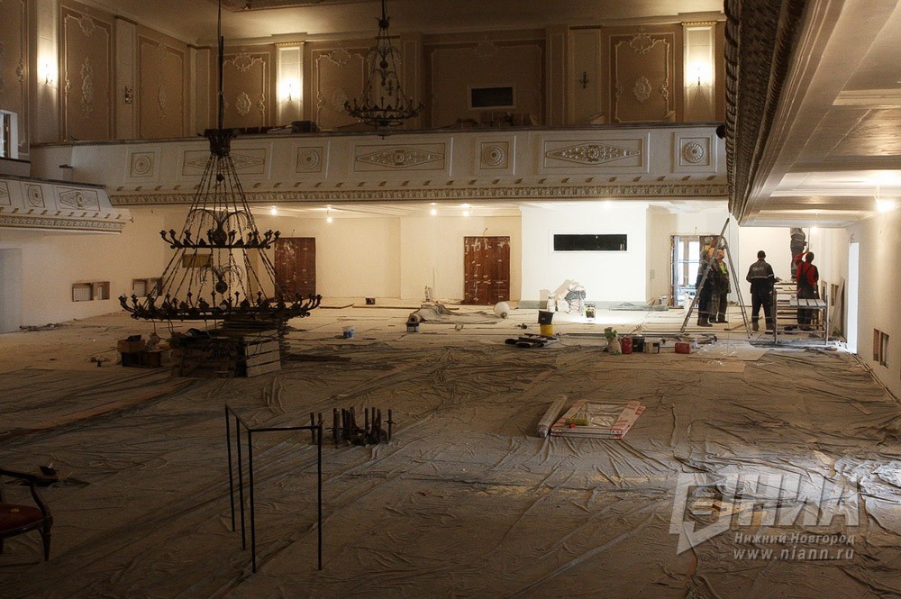 Процесс реставрации в Театре оперы и балета имени Пушкина