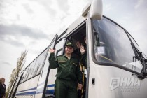 Проводы нижегородских призывников на военную службу в Президентский полк ФСО и Семеновский стрелковый полк МО РФ