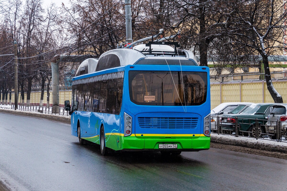 Электробус курсировал на дорогах Нижнего Новгорода