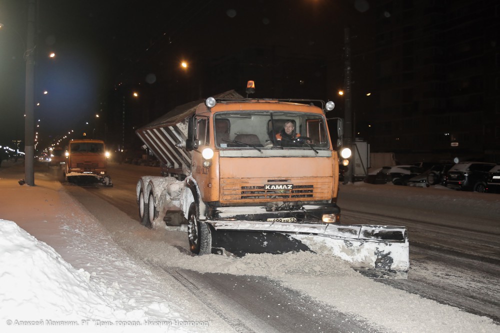 Снегоуборочные работы пройдут в ночь на 26 февраля во всех районах Нижнего Новгорода