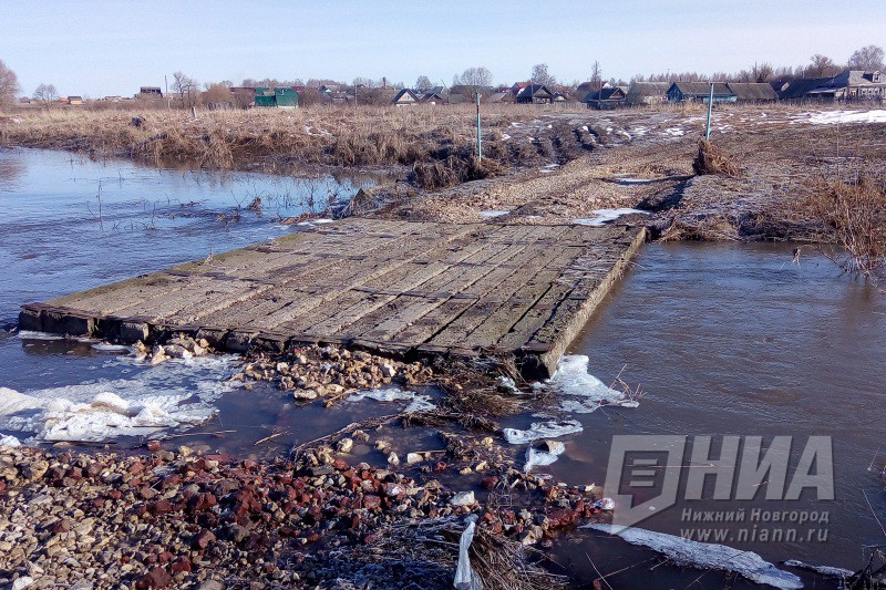 Ещё один мост затоплен в Гагинском районе Нижегородской области