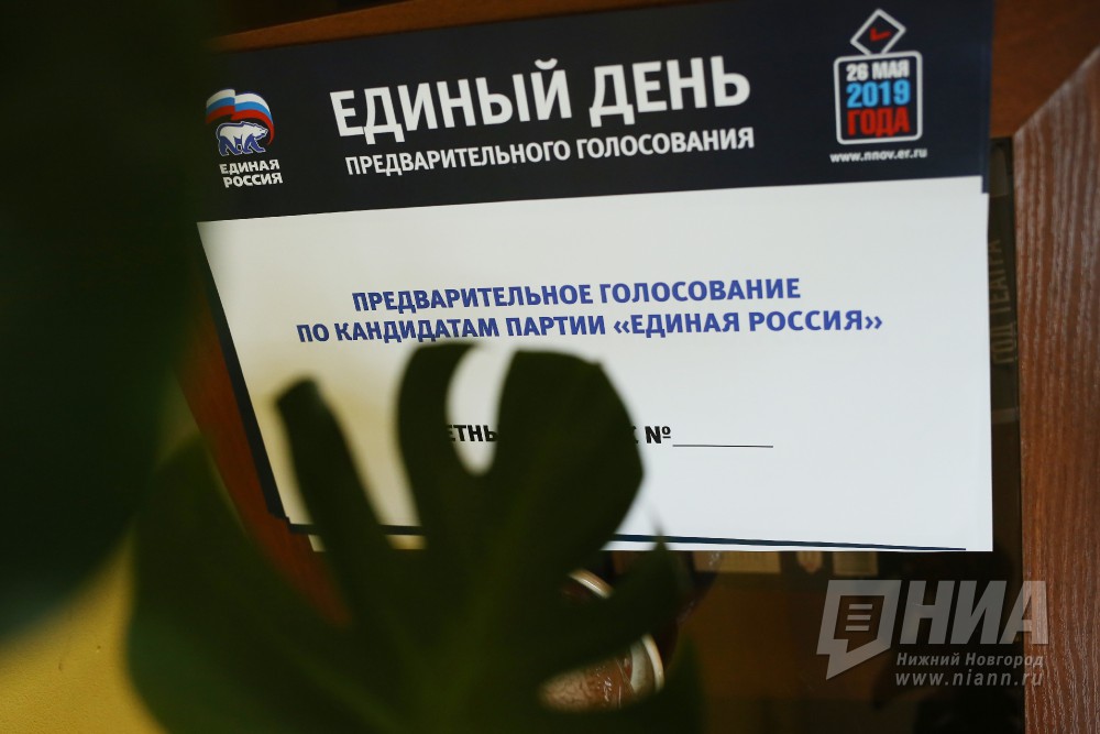 Предварительное голосование "Единой России" завершилось в Нижегородской области 