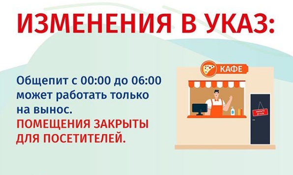 Запрет на посещение кафе и ресторанов после полуночи введен в Нижегородской области
