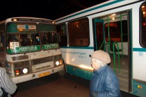 ДТП с участием двух пассажирских автобусов на ул. Белинского в Нижнем Новгороде