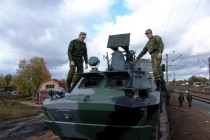 Эшелон насчитывает свыше 40 единиц военной техники