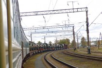 Эшелон насчитывает свыше 40 единиц военной техники