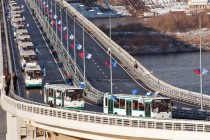 Торжественное открытие автомобильной части метромоста