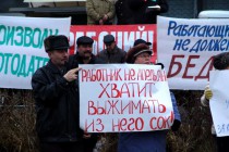 Участники митинга потребовали от руководства ЦБК соблюдения прав рабочих