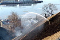 Ликвидация возгорания травы