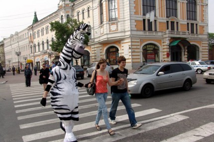 Акция Уважаемая зебра прошла в Нижнем Новгороде в рамках всероссийской операции Внимание-дети!