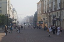 Задымление в Нижнем Новгороде, вызванное лесными пожарами (01/07/2010)