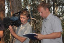 Съемочная группа НТВ за работой