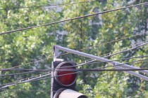 Обгорел и светофор на площади Лядова