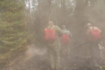 Добровольцы пытаются всеми силами блокировать распространение огня