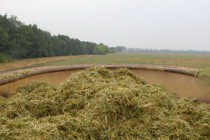 Миксер перемешивает корма для животных