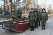 Отработка спасательно-эвакуационной службы при переправе танков под водой. Cпасательно-эвакуационная группа