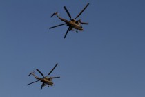 Пара ударных вертолётов Ми-28 Ночной охотник