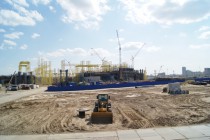 Строящийся футбольный стадион на 45 тыс. зрительских мест