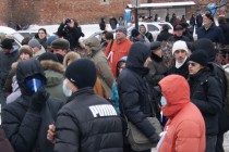 Участники митинга