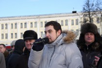 Руководитель НРО Другая Россия Илья Шамазов выступает на митинге