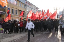 Участники митинга