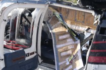 От удара о воду фюзеляж вертолета сильно деформирован