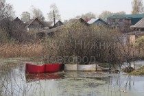 Паводок привел к подтоплению некоторых домов в Балахне