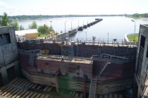 Ворота нижнего бьефа Городецкого шлюза