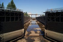 Ворота верхнего бьефа Городецкого шлюза №13