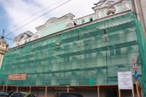 Ремонт фасада здания на улице Рождественской