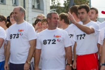 Участники Всероссийского дня бега перед стартом