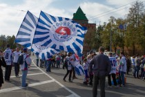 Болельщики хоккейной команды Торпедо