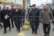 Торжественное открытие первой очереди реконструируемой улицы  Рождественской в Нижнем Новгороде
