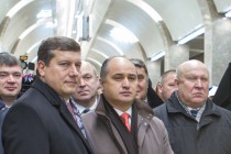 Губернатор Нижегородской области Валерий Шанцев, глава администрации Нижнего Новгорода Олег Кондрашов, глава Нижнего Новгорода Олег Сорокин (справа налево)