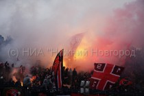 Беспорядки, устроенные болельщиками Спартака во время матча с Волгой