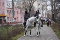 Конная полиция Нижнего Новгорода перед началом матча