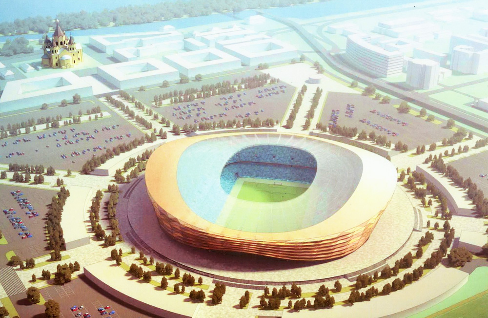 Государственный контракт на выполнение проектных работ по строительству стадиона к чемпионату мира по футболу-2018 в Нижнем Новгороде подписан 19 декабря