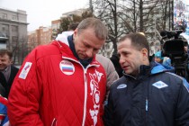 Заместитель губернатора, олимпийский чемпион Дмитрий Сватковский и полпред Михаил Бабич