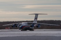 ИЛ-76 МД предназначен для выброски воздушного десанта, перевозки войск и техники, а также может использоваться для тушения сильных пожаров