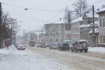 Сильный снегопад накрыл Нижний Новгород