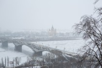 Сильный снегопад накрыл Нижний Новгород