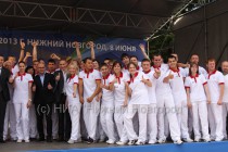 52 человека приняли участие в эстафете огня Универсиады в Нижнем Новгороде