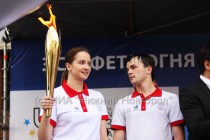 Двукратная Олимпийская чемпионка по художественной гимнастике, посол на Универсиаде от Нижегородской области Елена Посевина