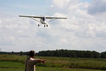 Посадка самолета Бекас Х-32